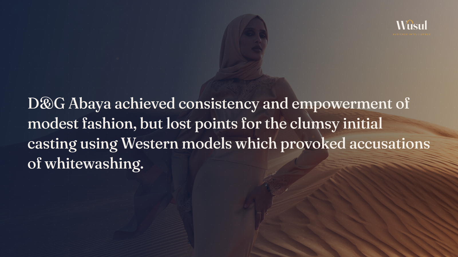 A Dolce & Gabbana abaya design from the brand’s official collection