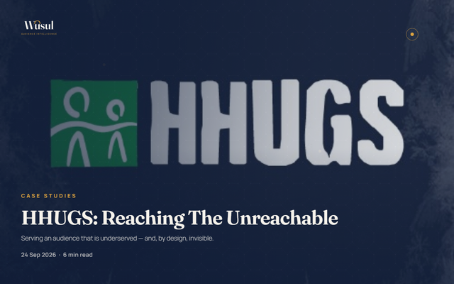HHUGS Charity: A Case Study in Reaching the Unreachable