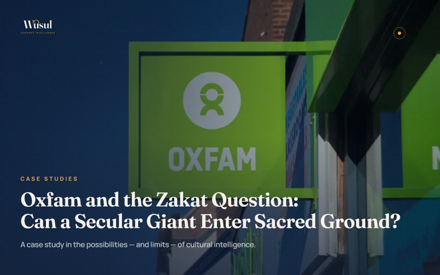 Oxfam GB And The Zakat Question: Can A Secular Giant Enter Sacred Ground?